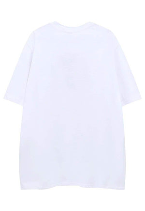 Angel print t-shirt baby slogan tee retro saint top in white