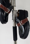 Belted Tabi boots brown buckle split toe high fashion shoes