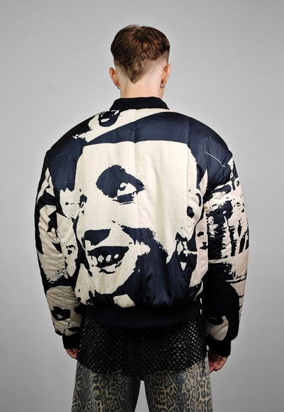 Punk varsity creepy jacket Gothic witch reversible bomber