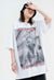 Zombie print t-shirt walking dead retro tee in white