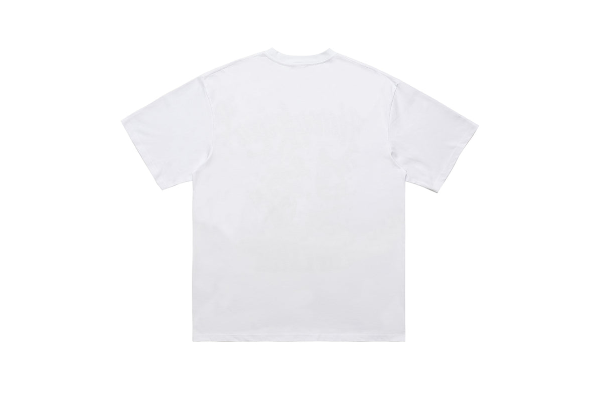 Party slogan t-shirt retro cartoon top 90s tee in black