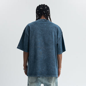 Retro car t-shirt racing top unicorn slogan tee in Purple