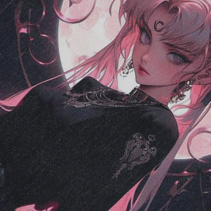 Anime girl sleeveless t-shirt vintage cartoon vest retro manga anime tank top in acid wash black