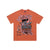 Hell slogan t-shirt grunge graffiti tee cross print top in orange
