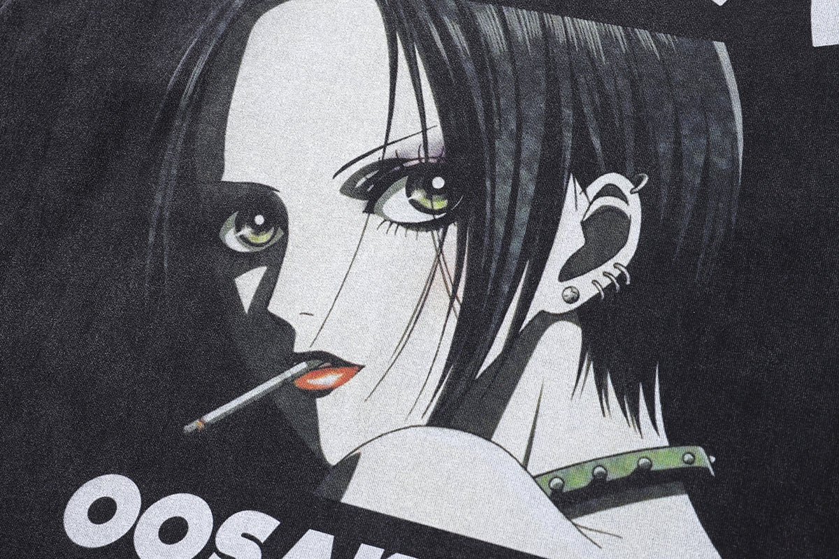 Vintage Nana t-shirt anime tee retro Japanese top in grey