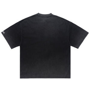 Blindfold t-shirt creepy girl top grunge punk tee in blue