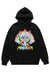 Devil hoodie cat print pullover raver top rainbow jumper