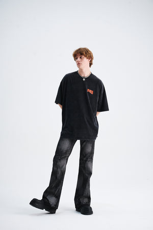 Panda t-shirt animal mprint top koala top in black