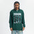Danger slogan jumper skull print top 90s gothic poster long sleeve t-shirt in green