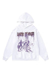 Monster hoodie gothic pullover creepy monster punk top white