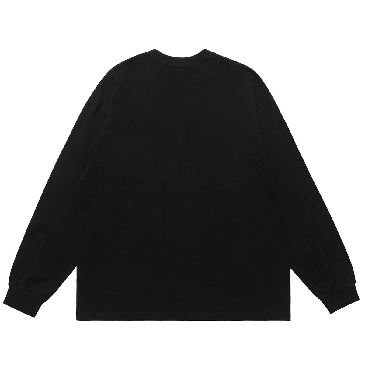 Cyberpunk top long sleeve psychedelic jumper raver print t-shirt in black