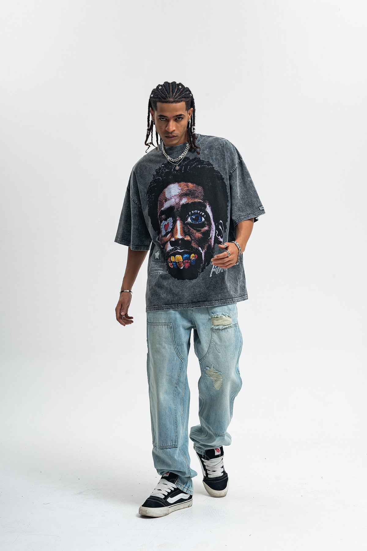 Vintage Kendrick Lamar t-shirt hip-hop top gangster tee in grey