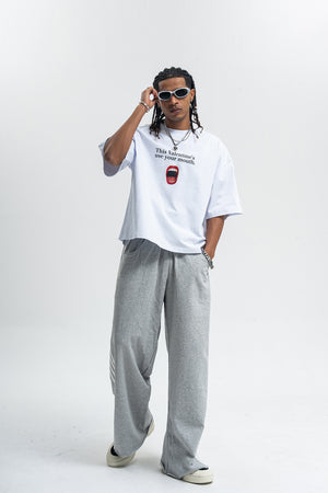 Valentines day t-shirt mouth print top y2k lovers tee in black