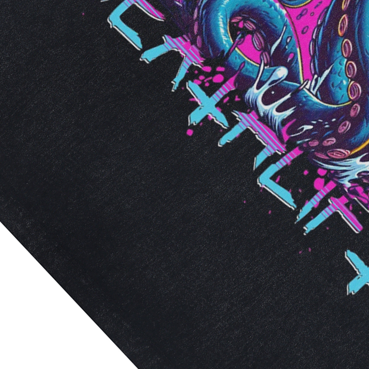 Bodybuilder sleeveless t-shirt monster cartoon surfer vest 00s retro tank top in acid wash black