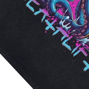 Bodybuilder sleeveless t-shirt monster cartoon surfer vest 00s retro tank top in acid wash black