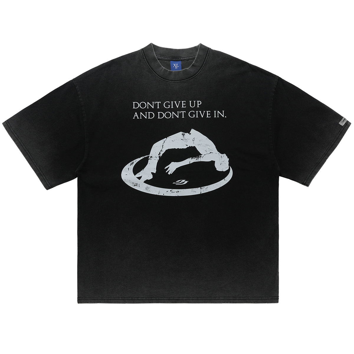 Cyberpunk t-shirt psychedelic print top raver tee in black