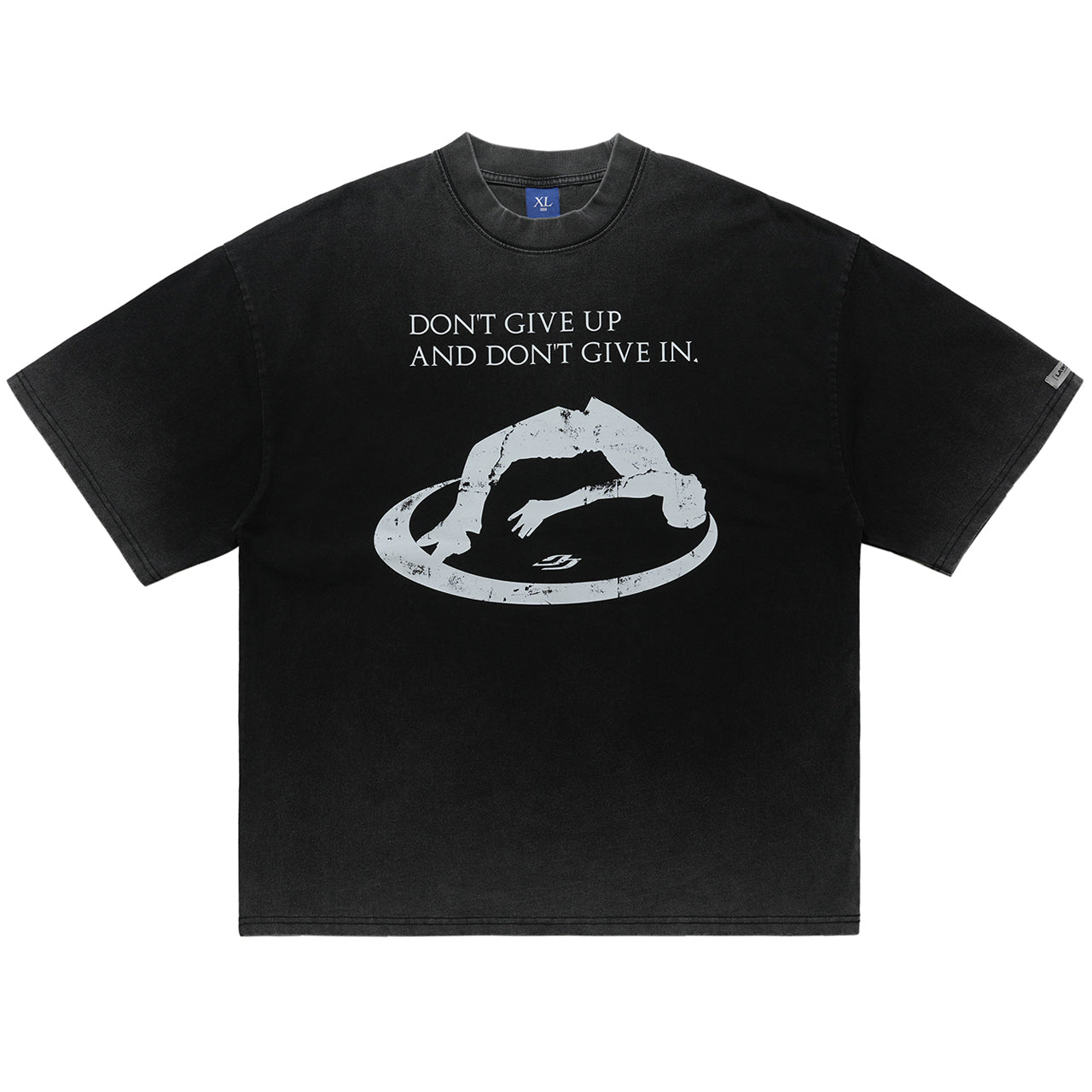 Cyberpunk t-shirt psychedelic print top raver tee in black