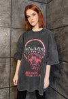 Premium grunge t-shirt vintage wash Gothic Jesus tee black