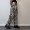 Faux fur zebra joggers animal print pants handmade stripe fleece raver trousers premium party overalls in zigzag festival pants brown white