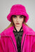 Pink bucket hat fleece festival cap neon fisherman bolero