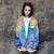 Rainbow jacket abstract print velvet bomber soft coat pink