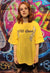 Ghost patch t-shirt flock Casper cartoon mesh tee in yellow