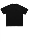 Poster print t-shirt graffiti tee grunge raver top in black