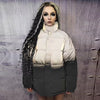 Reflective bomber luminous cotton padded jacket in grey