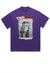 Graffiti print t-shirt grunge tee retro raver top in purple