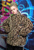 Leopard fleece jacket in brown animal print fluffy bomber