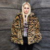 Tiger fleece jacket faux fur zebra fluffy bomber brown black