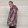 Luxury snake jacket faux fur python print bomber handmade fluffy catwalk fleece puffer premium grunge hooded coat in pastel pink black