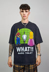 Mario t-shirt old cartoon tee retro gamer top vintage grey