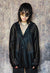 Transparent blazer see through mesh jacket check coat black