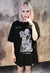 Kissing couple tee Abstract print top graffiti t-shirt black