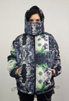 Zombie bomber reversible horror jacket detachable rave puffa