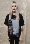 Cassette print t-shirt 90s graffiti top grunge rap t-shirt