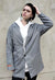 Loose fit dogtooth blazer houndstooth rave jacket grey check