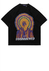 Rainbow t-shirt premium vintage wash rock musician tee