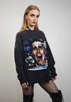 Psychedelic long sleeve t-shirt vintage wash grunge top