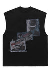 Bondage sleeveless t-shirt S&M tank top gothic surfer vest