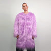 Sleeveless faux fur coat purple collarless jacket Lilac Eras gilet festival fluffy vest violet overcoat lavender haze bomber shaggy tank top