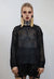 Transparent mesh sweater black boxy fit sheer grunge jumper