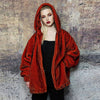 Luxury faux fur bomber grunge fleece catwalk bomber in red