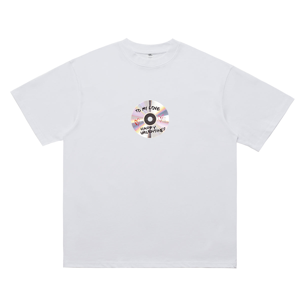 CD print t-shirt 00s top retro gadget tee in grey