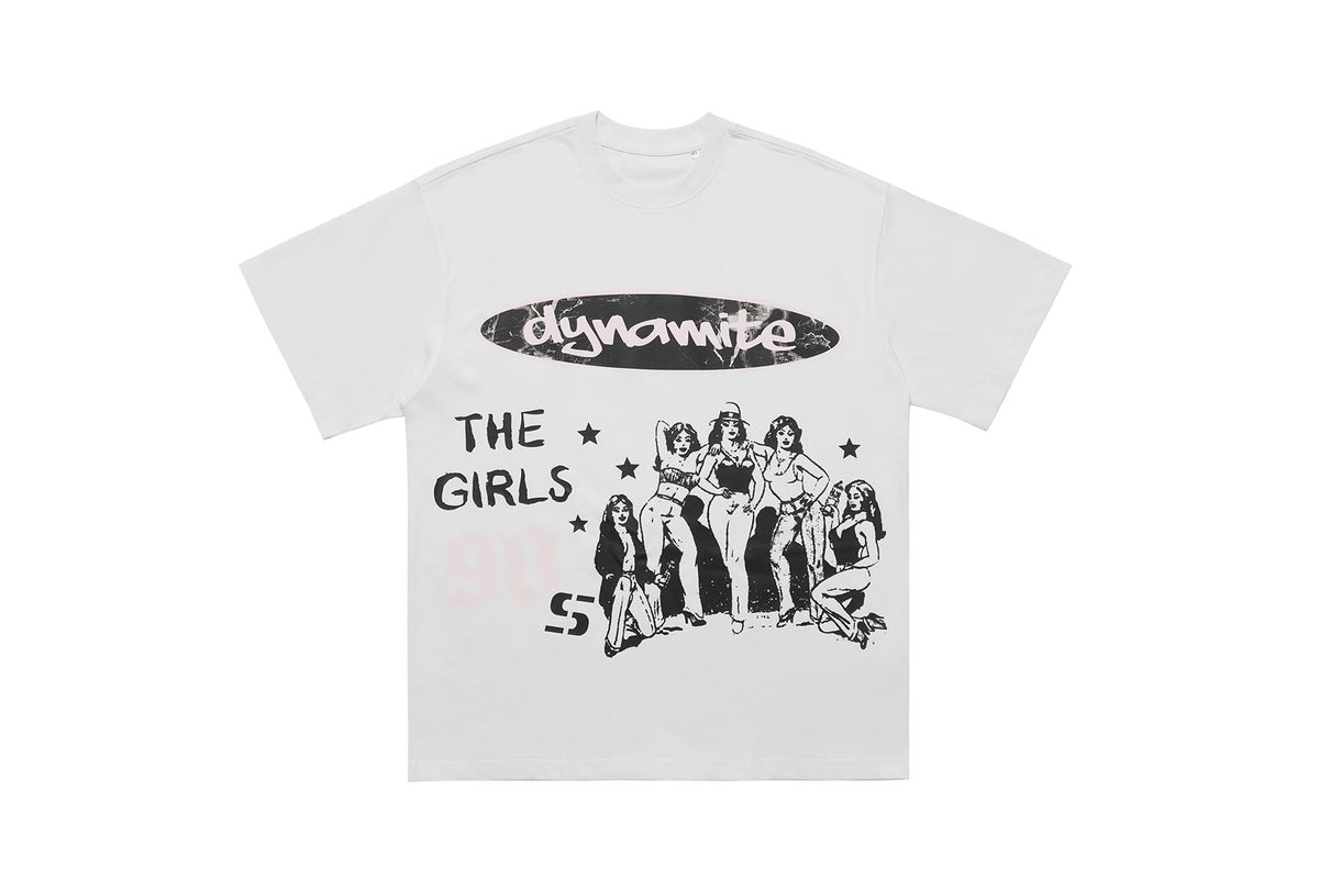 Flame print t-shirt retro cartoon top graffiti tee 90s jumper in black