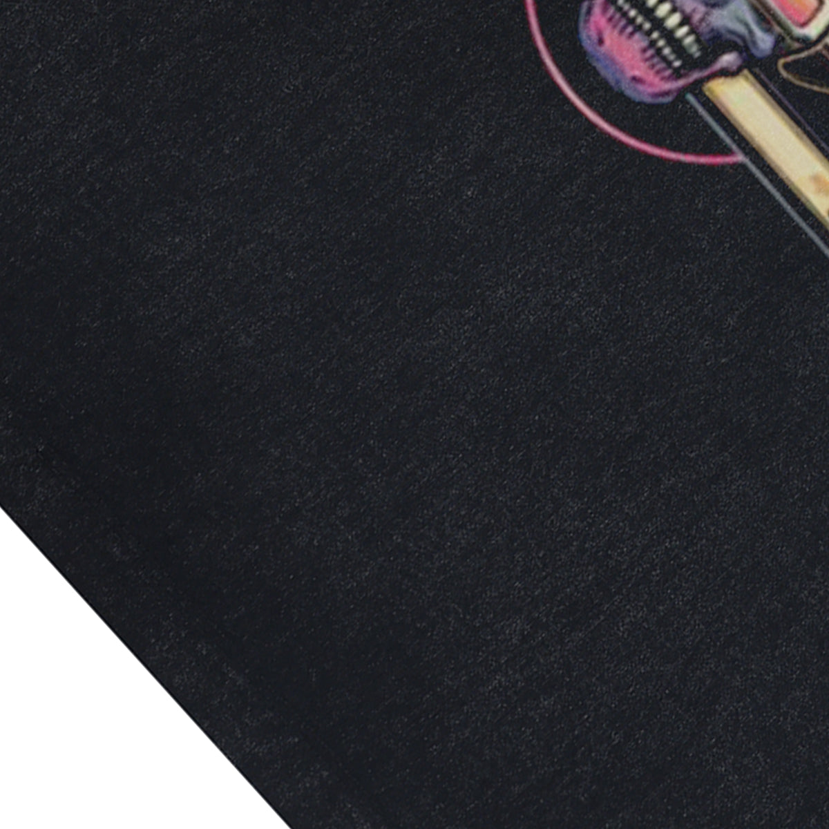 70s car print sleeveless t-shirt motorsports surfer vest retro racing cartoon tank top in acid wash black