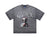 Creepy mask t-shirt scary movie top horror tee retro jumper in grey