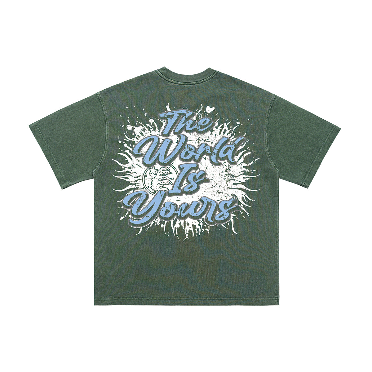 Psychedelic graffiti t-shirt hell slogan top grunge tee in black