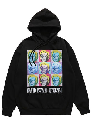 David Bowie hoodie pop art pullover raver top Monroe jumper